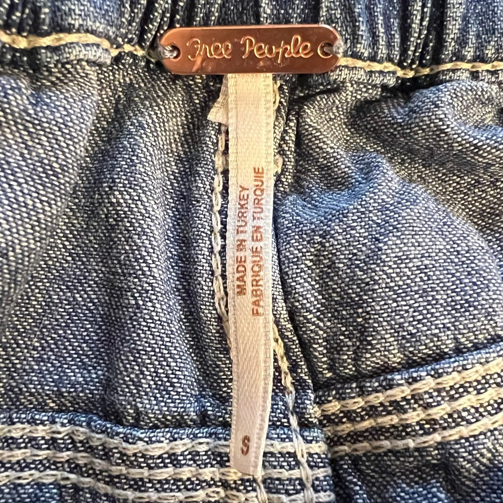 ❌SOLD❌ Free People Chloe Baby Barrel Jeans High Waist Straight Leg Blue Small S - Picture 5 of 17